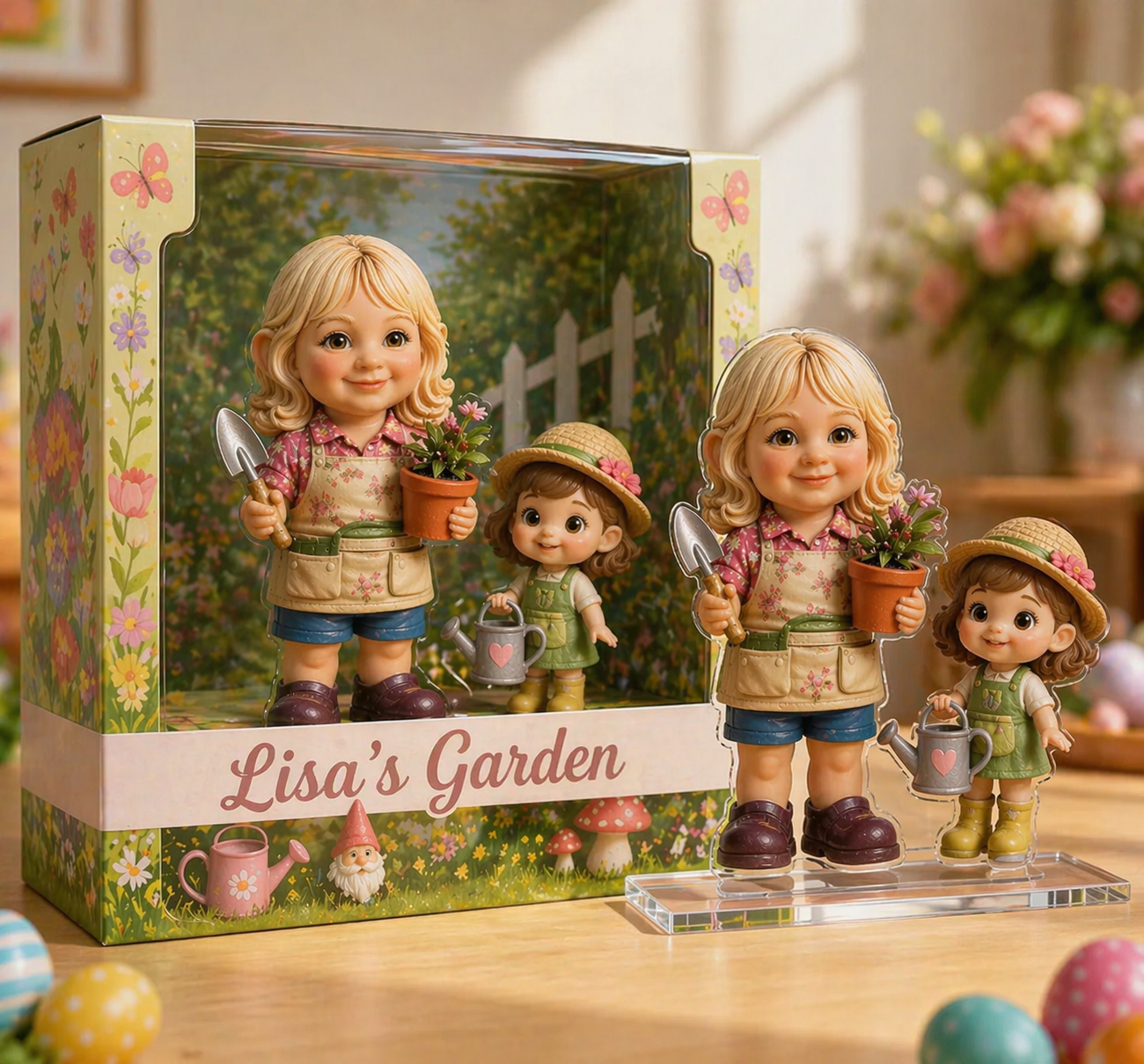 Personalized Photo Garden Fairy Acrylic Plaque – Custom Kid Portrait Keepsake Gift