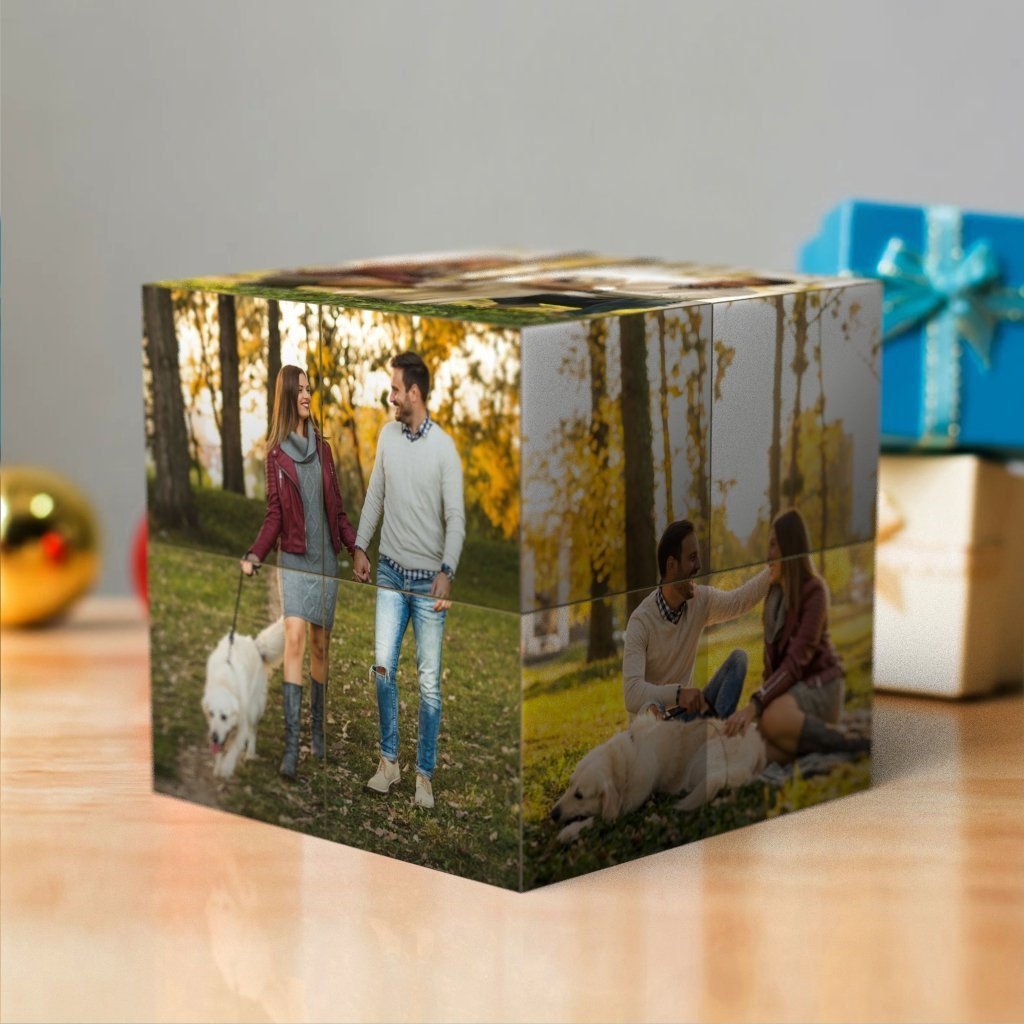 Christmas Gifts Custom Multi Photo Folding Magic rubic's Cube Cute Pet