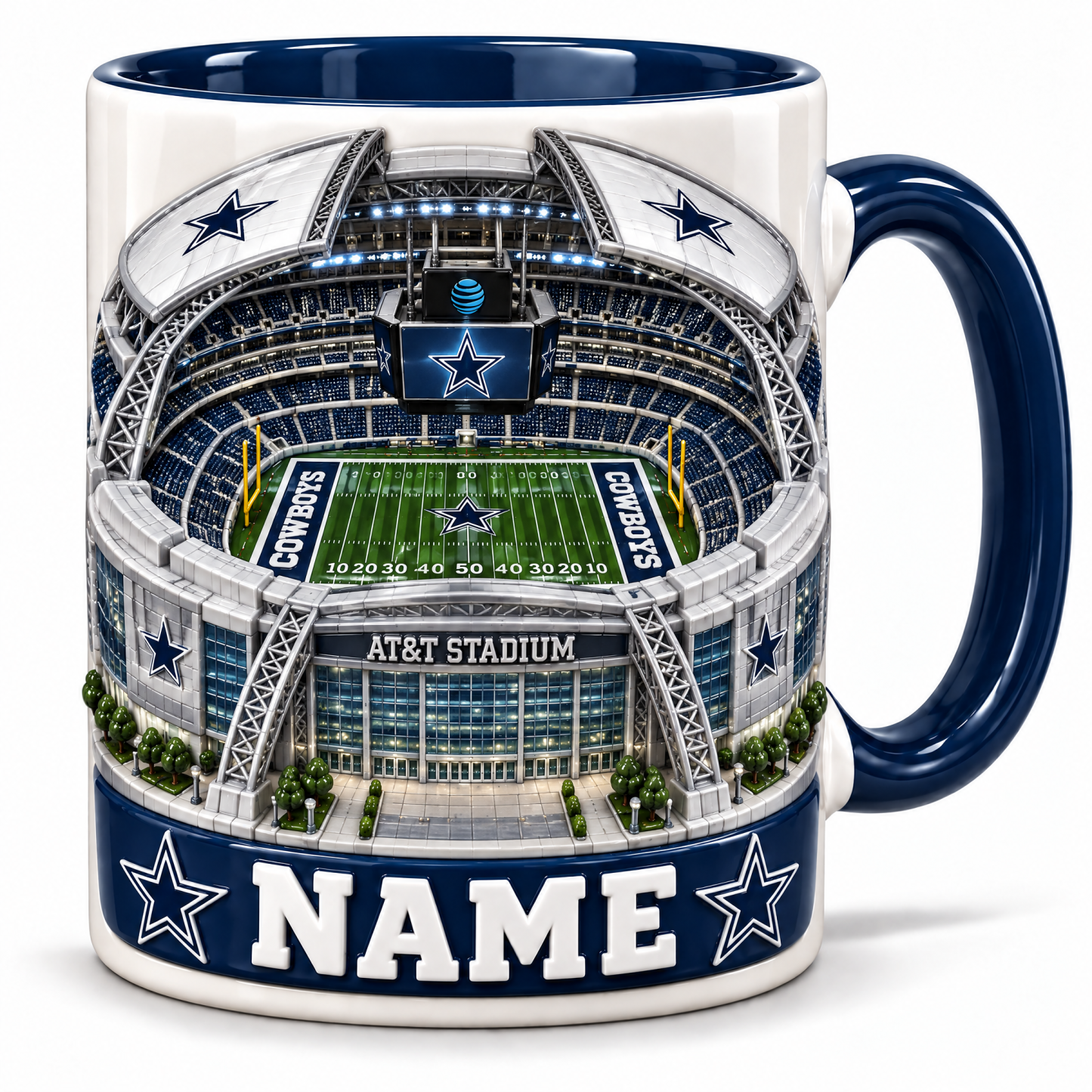 Personalized Football Stadium Mug - 3D Visual Effect Print