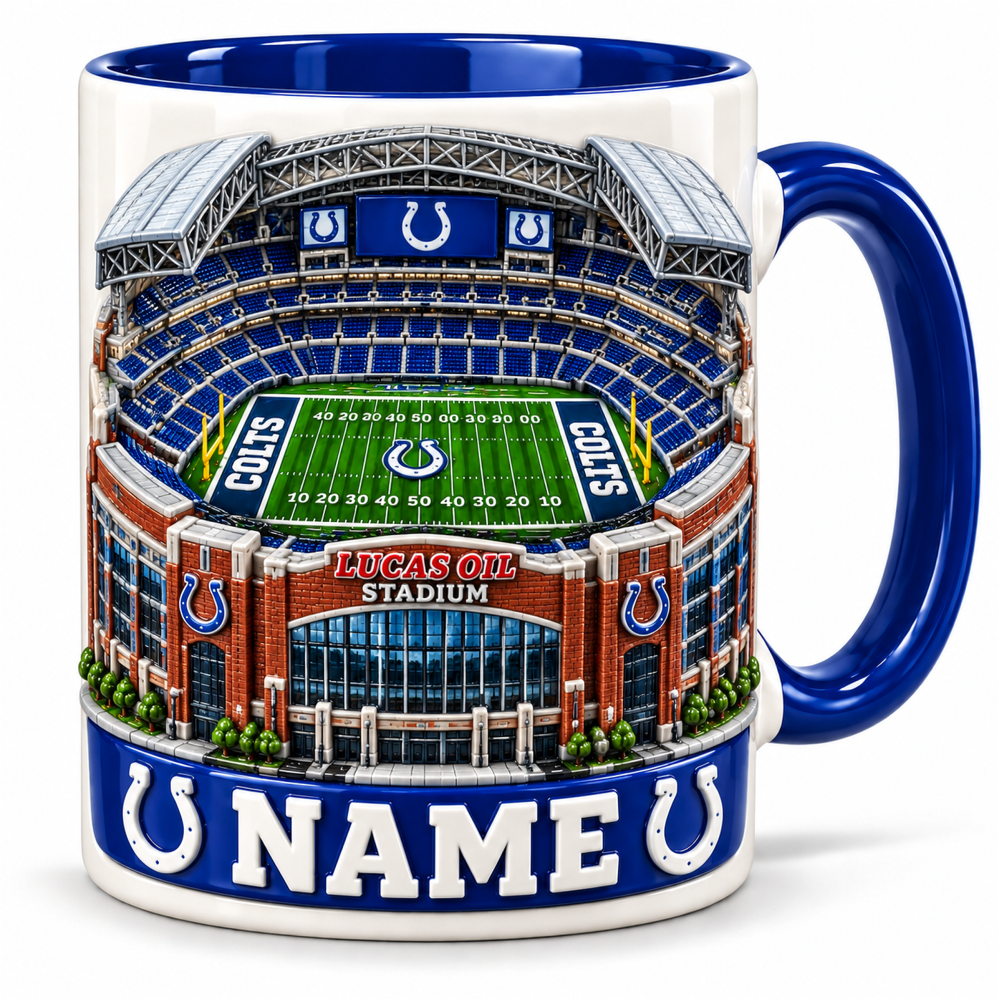 Personalized Football Stadium Mug - 3D Visual Effect Print