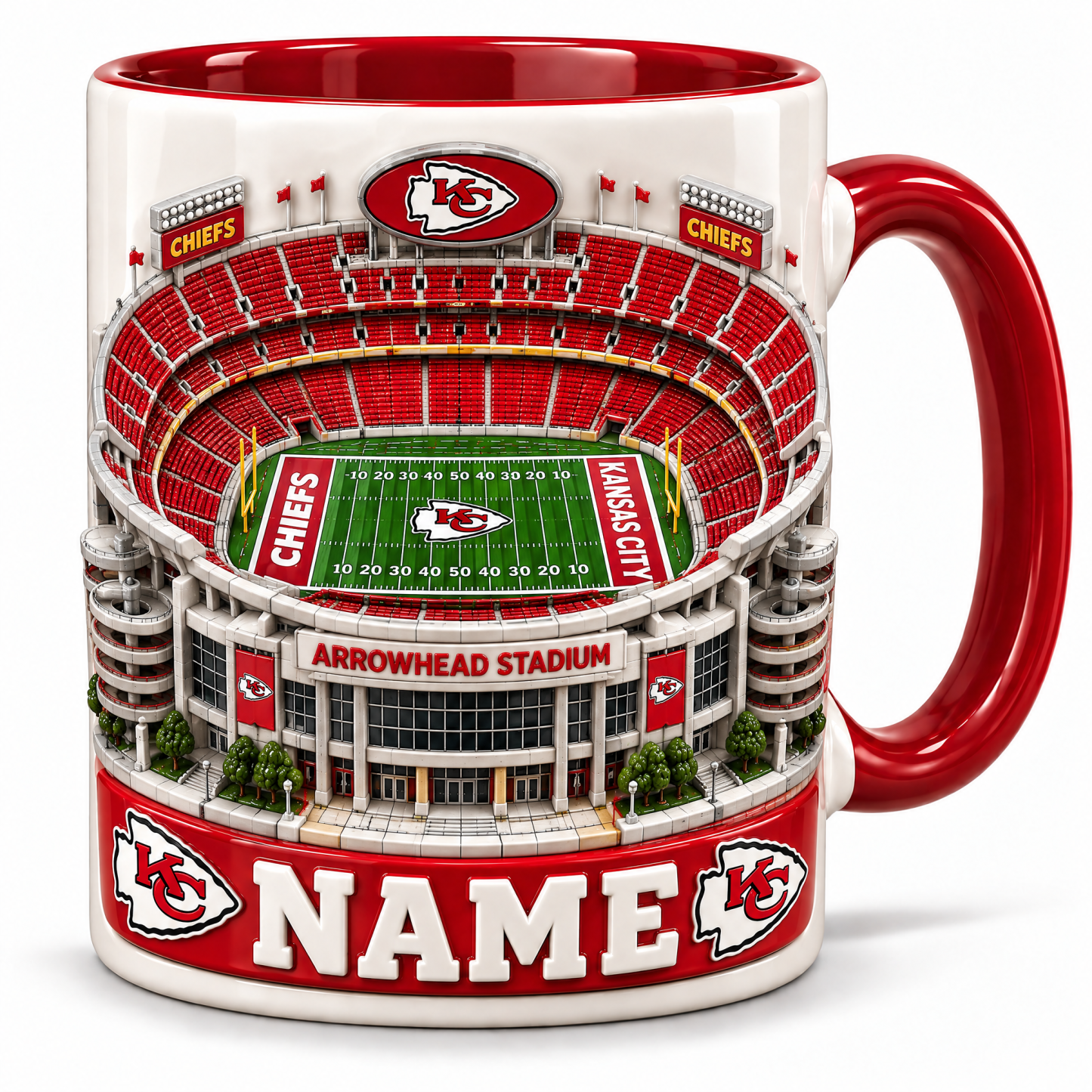 Personalized Football Stadium Mug - 3D Visual Effect Print