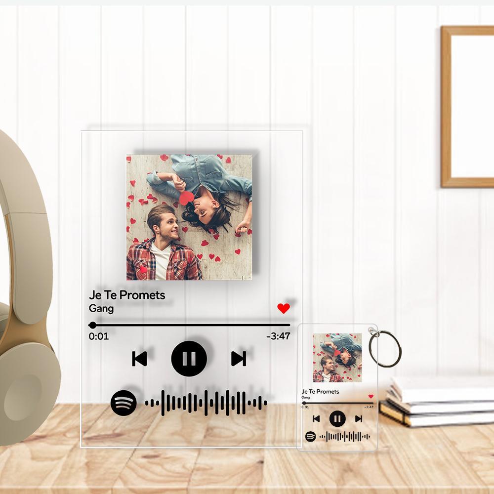 Spotify Acrylic Glass Photo Frame Custom Music Song Plaque