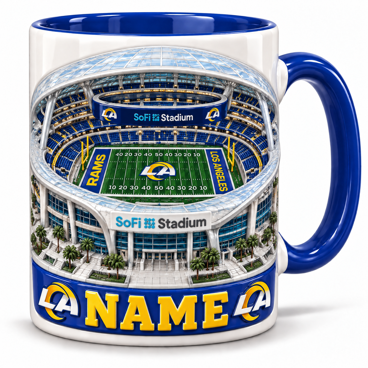 Personalized Football Stadium Mug - 3D Visual Effect Print