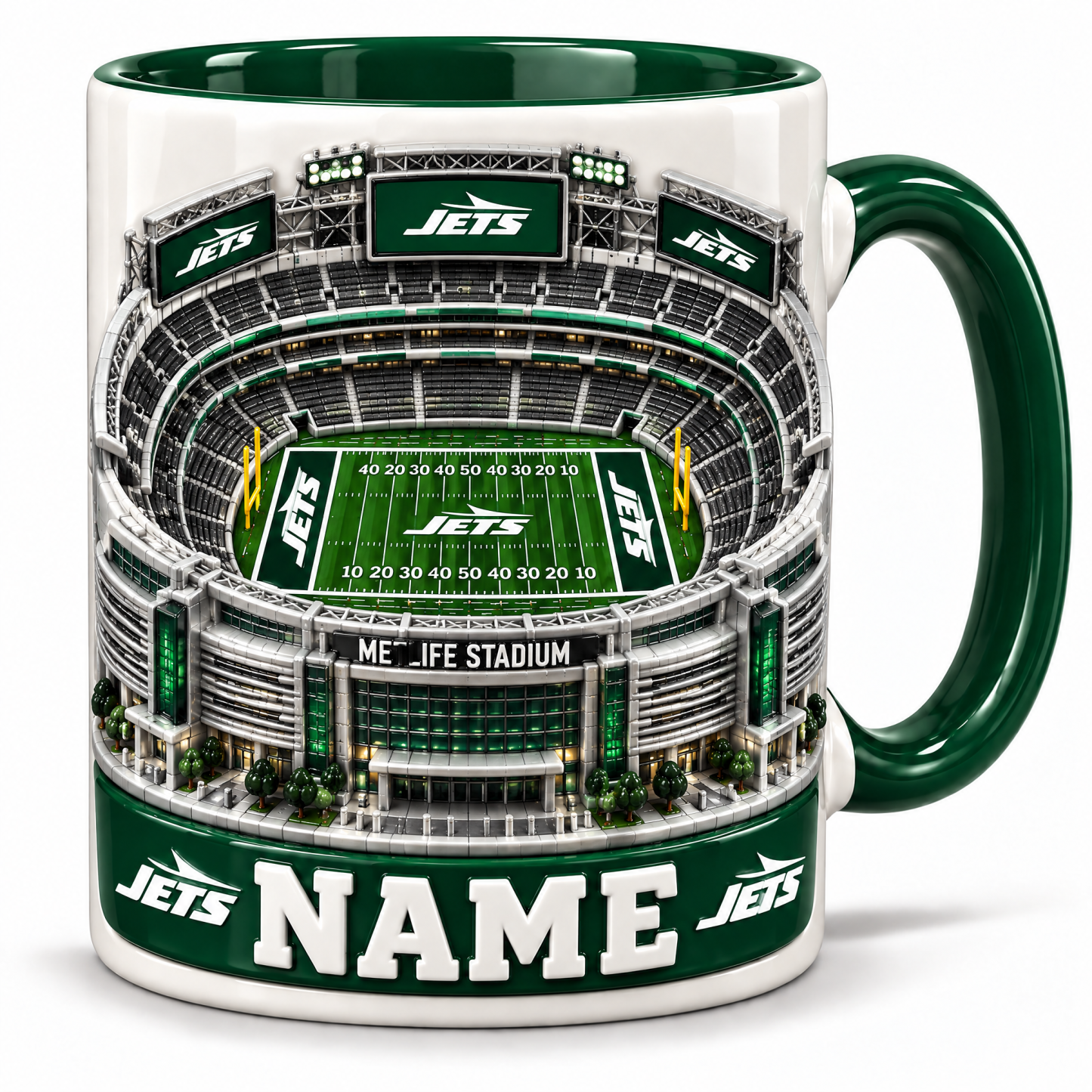 Personalized Football Stadium Mug - 3D Visual Effect Print