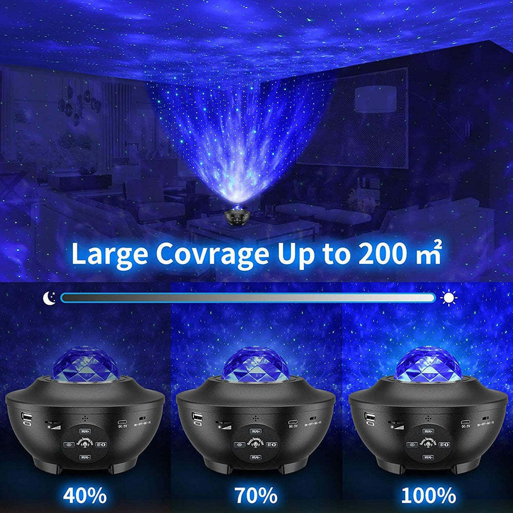 Galaxy Projector Musical Starry Night Projection Lamp Creative Gift - photomoonlamp