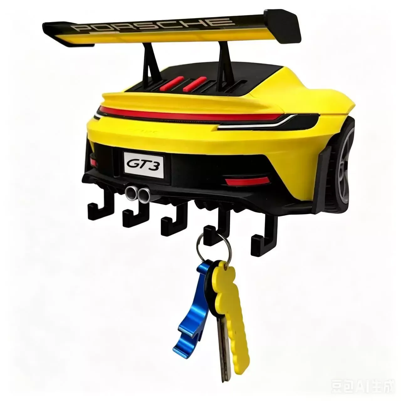 GT3-Style Rear Wing Key Holder – Premium Car-Themed Gift for Men, Holiday Decor & Entryway Organizer