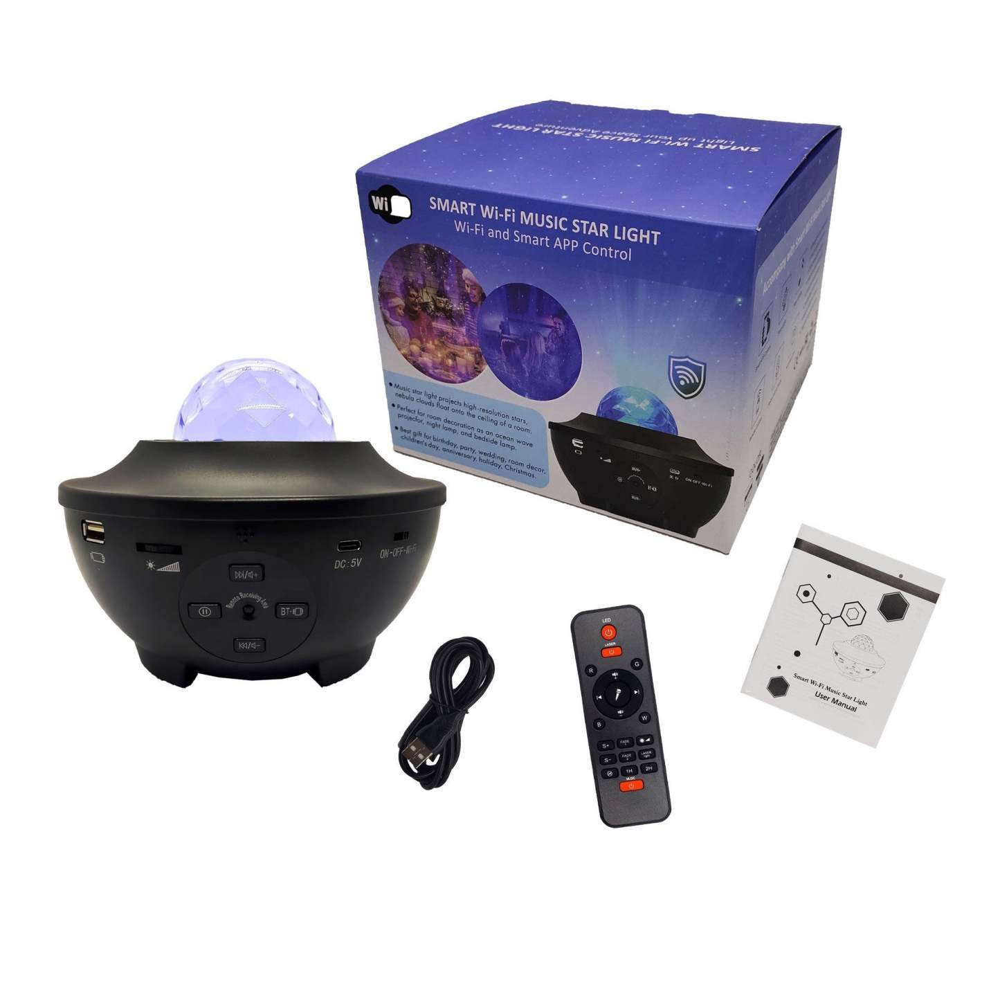 Galaxy Projector Musical Starry Night Projection Lamp Creative Gift - photomoonlamp