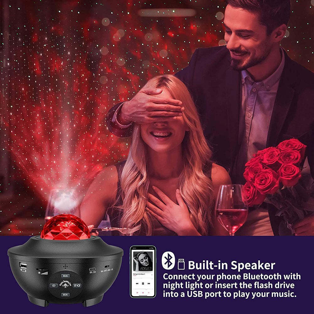 Galaxy Projector Musical Starry Night Projection Lamp Creative Gift - photomoonlamp