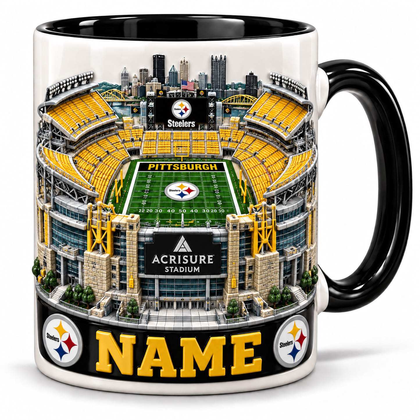 Personalized Football Stadium Mug - 3D Visual Effect Print