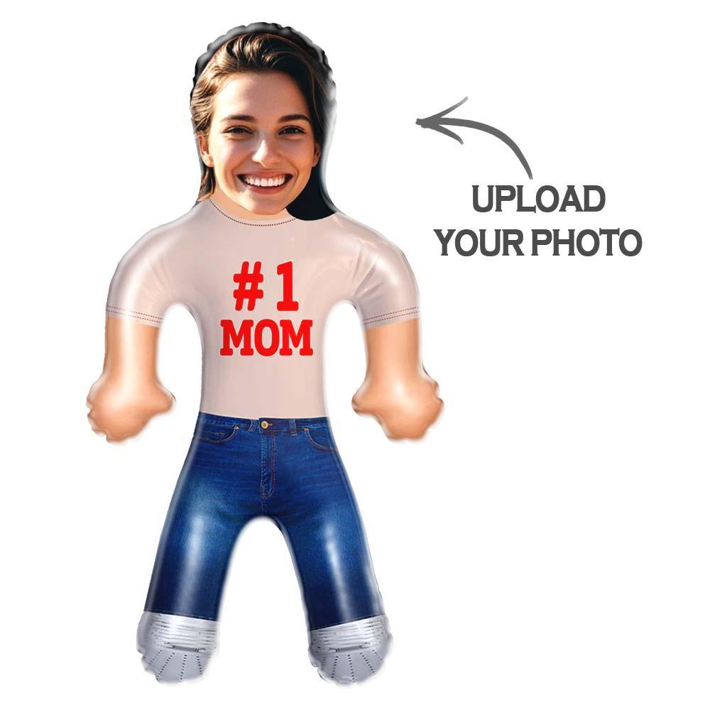 #1 Mom Air Minime Doll – Personalized Inflatable Gift with Your Face - PhotoMoonLamp