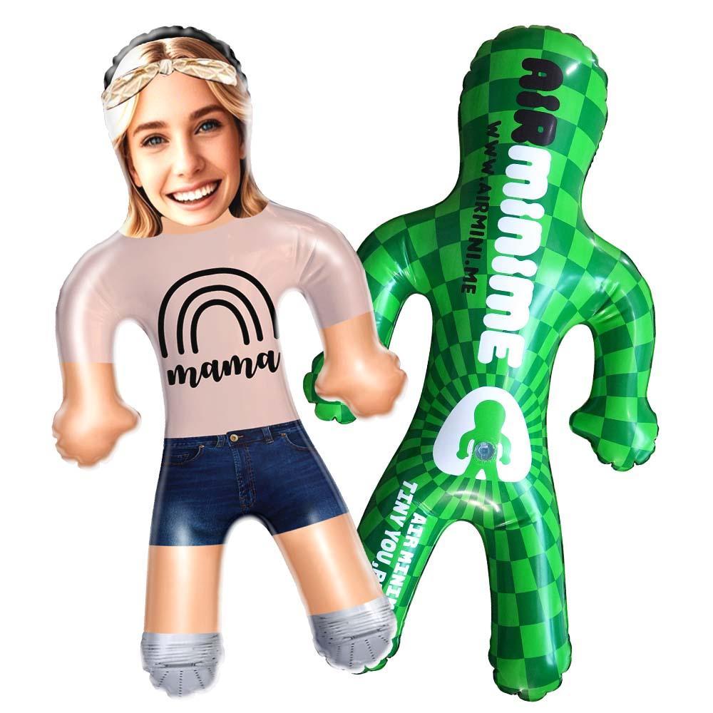 Rainbow Mama Air Minime Doll – Custom Face Gift for Moms & Kids - PhotoMoonLamp