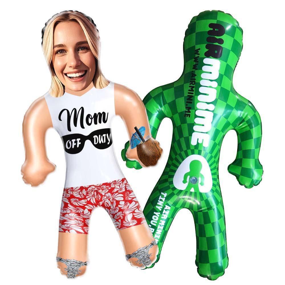 Custom Air Minime Mom Off Duty Doll Personalized Funny Inflatable Gift For Mom Mother's Day Gift - PhotoMoonLamp