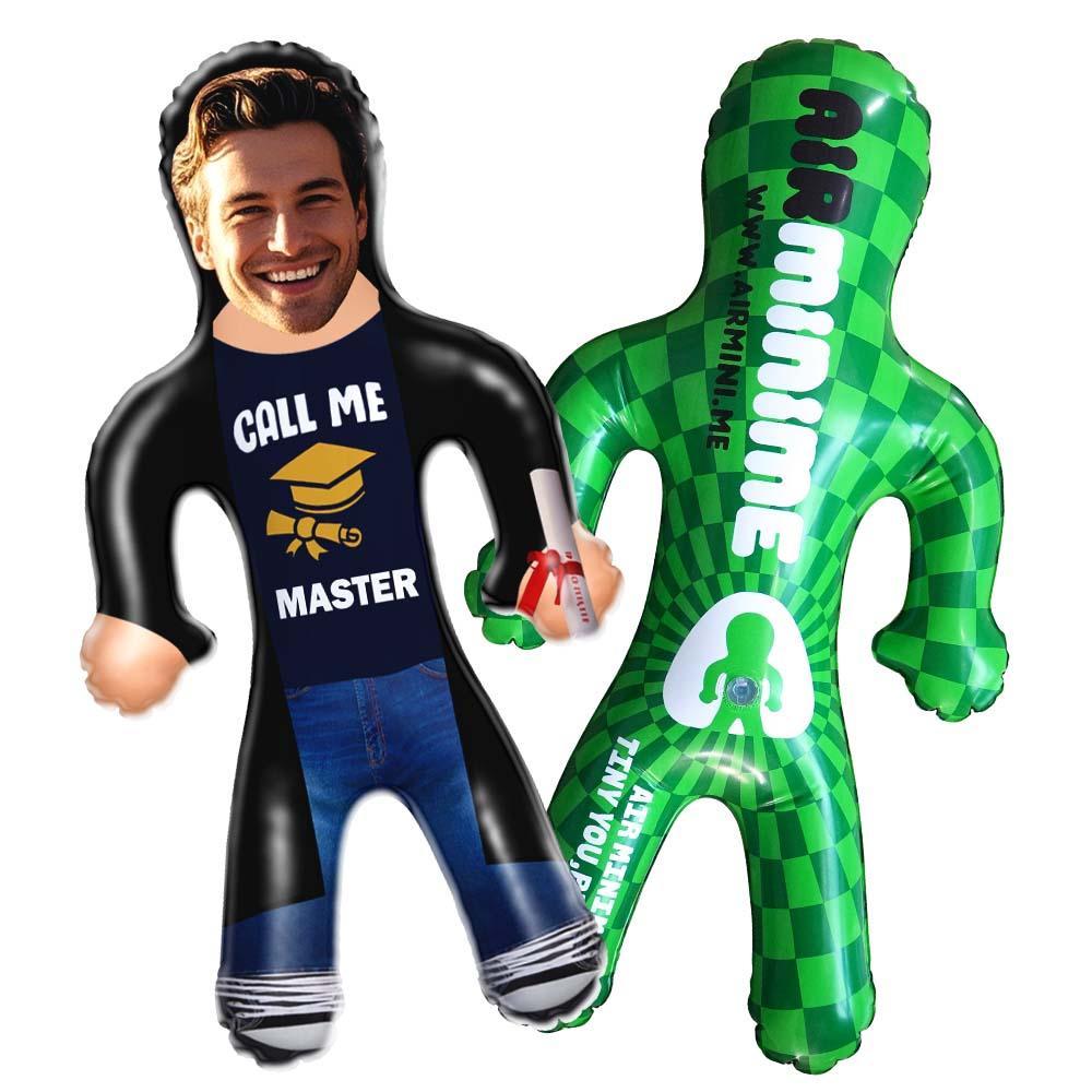 Personalized Graduation Air Minime Doll "Call Me Master" Outfit Face Inflatable Dolls - PhotoMoonLamp