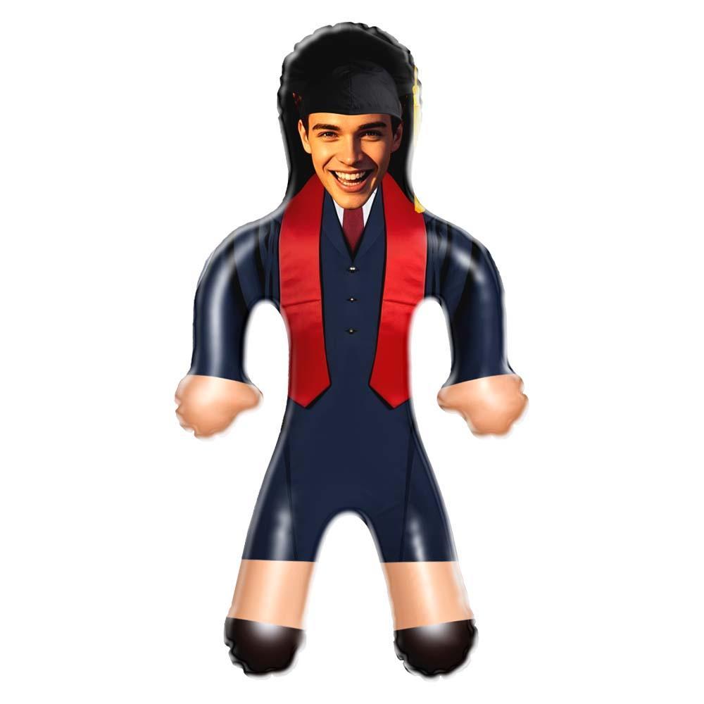 Custom Inflatable Dolls Air Minime Doll Red Stole Custom Graduation Blow Up Doll Face Photo Gift - PhotoMoonLamp