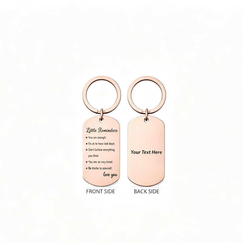 Daily Reminders Custom Engraved Keyring,To My Son or Daughter, Motivational Quote Keychain, Inspirational Keepsak Gift