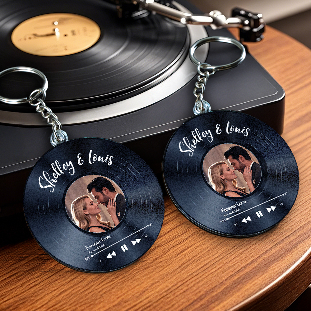 Custom Your Favorite Song - Personalized Acrylic Keychain - PhotoMoonLamp