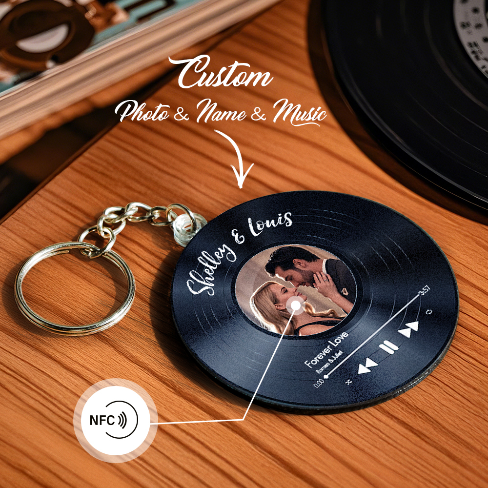 Custom Your Favorite Song - Personalized Acrylic Keychain - PhotoMoonLamp