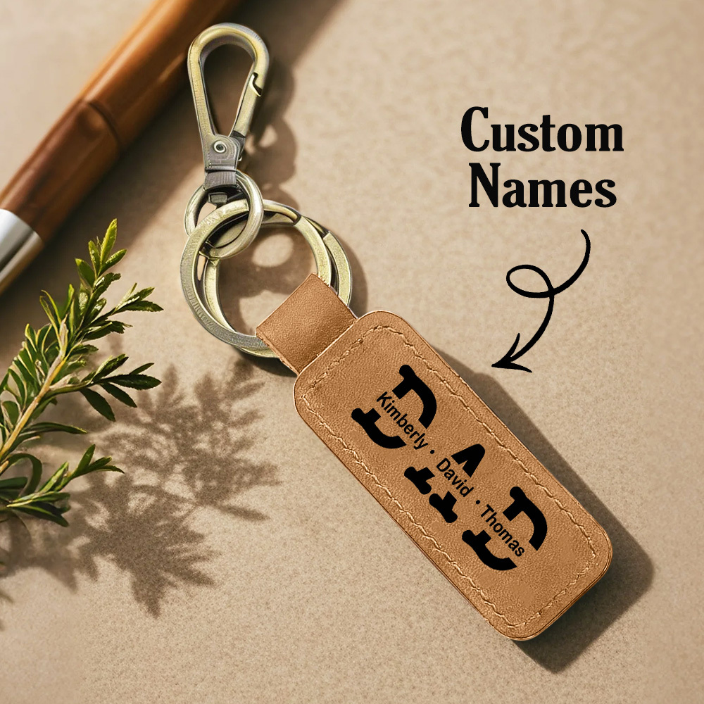 Personalized Dad Keychain, New Dad Gift, Engraved Dad Keychain, Fathers Day Keychain, First Fathers Day, GIFT for Dad, Fathers