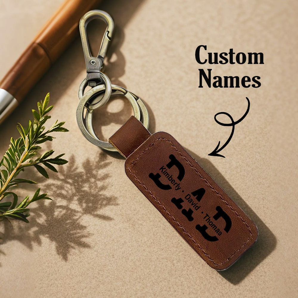 Personalized Dad Keychain, New Dad Gift, Engraved Dad Keychain, Fathers Day Keychain, First Fathers Day, GIFT for Dad, Fathers
