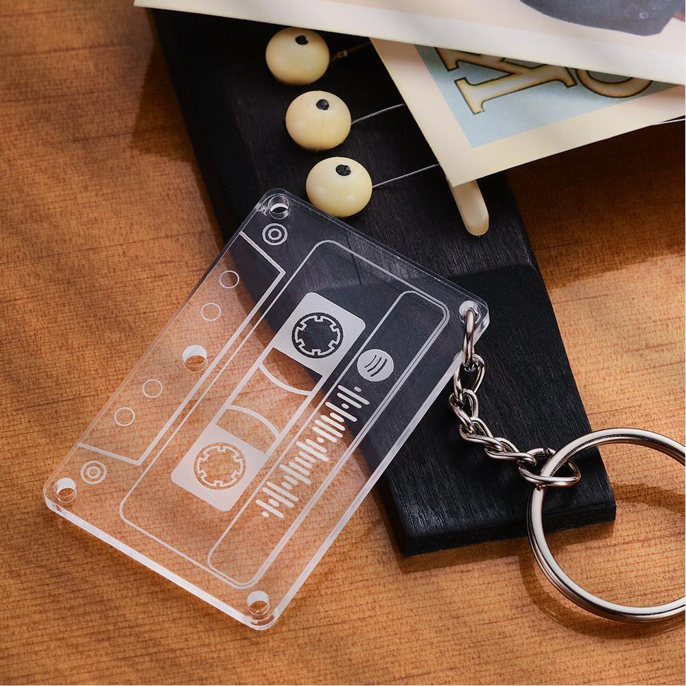 Spotify Code Mixtape Keychain Custom Music Keyring