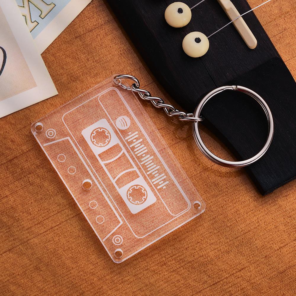 Spotify Code Mixtape Keychain Custom Music Keyring