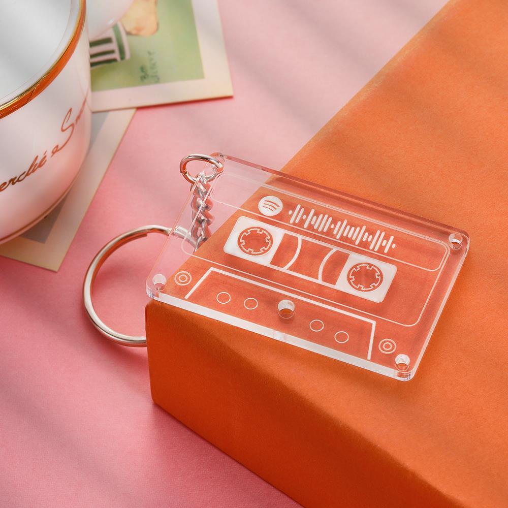 Spotify Code Mixtape Keychain Custom Music Keyring
