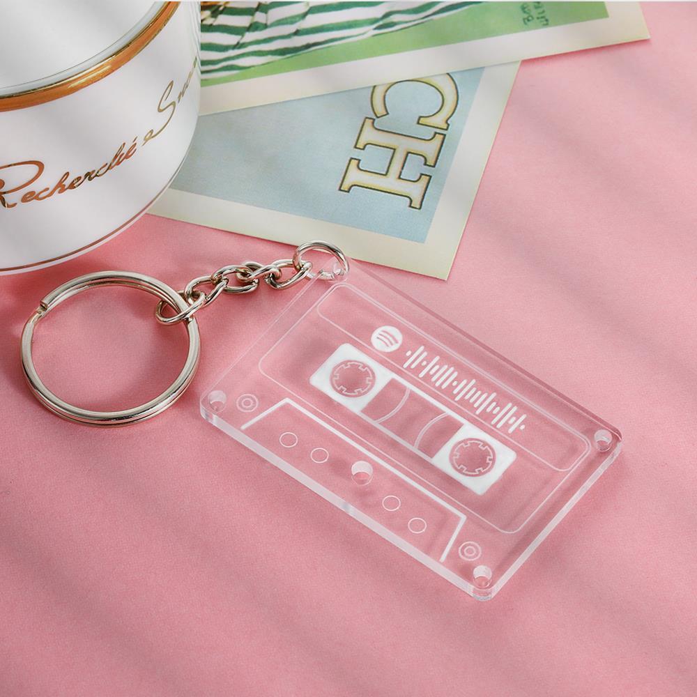 Spotify Code Mixtape Keychain Custom Music Keyring