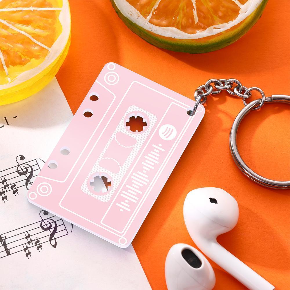 Spotify Code Mixtape Keychain Custom Music Plaque Keyring