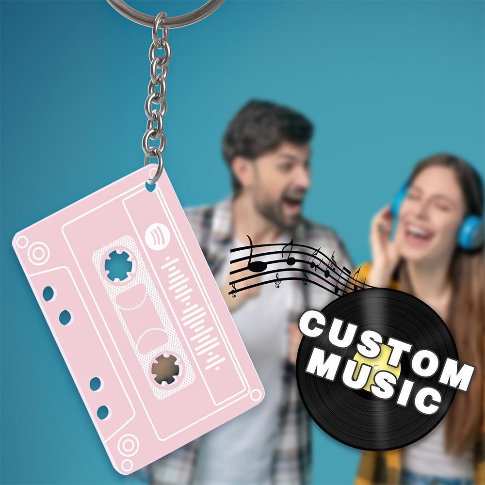 Spotify Code Mixtape Keychain Custom Music Plaque Keyring