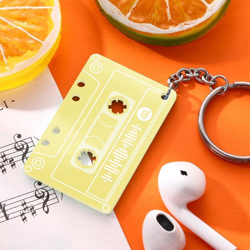 Spotify Code Mixtape Keychain Custom Music Plaque Keyring