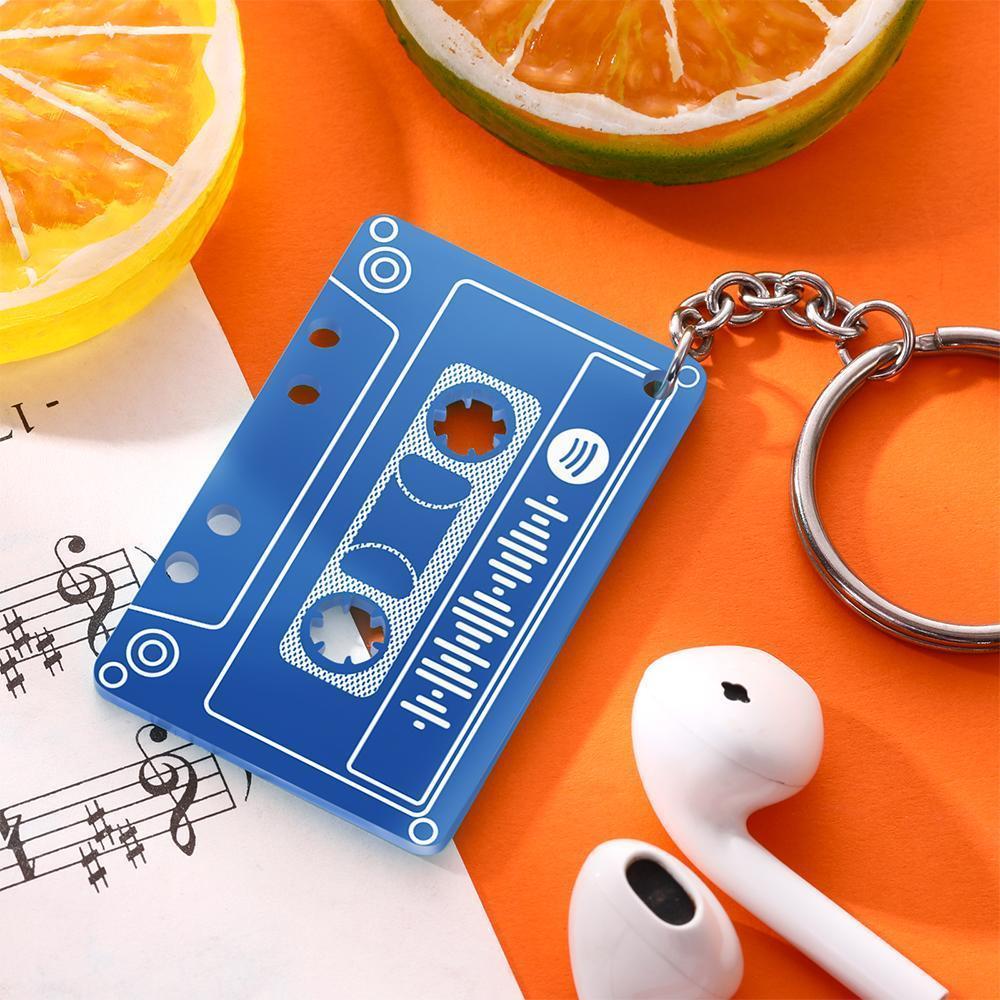 Spotify Code Mixtape Keychain Custom Music Plaque Keyring
