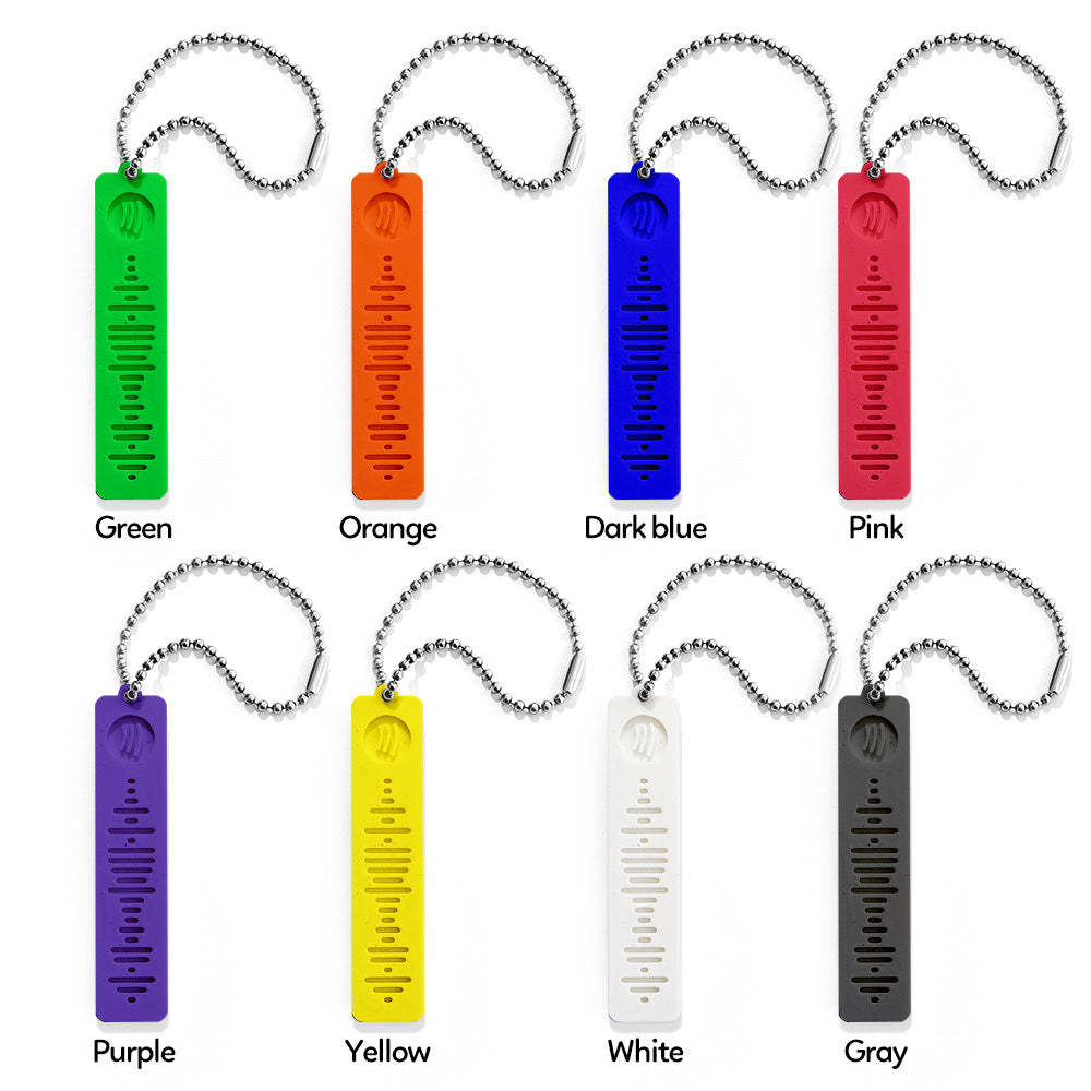 Custom 3D Printed Spotify Music Keychain Scannable Code Best Gifts for Him or Her - photomoonlamp