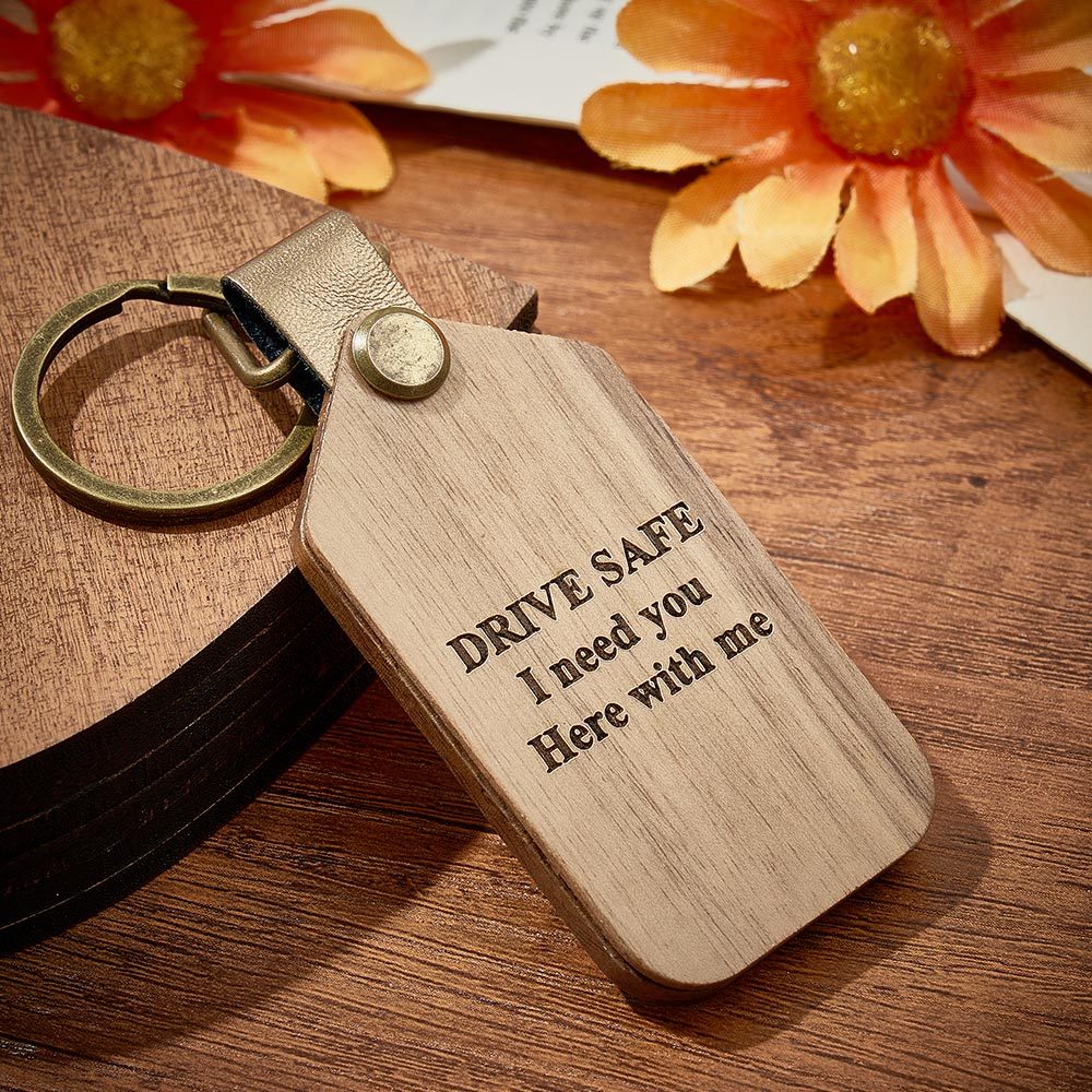 Personalized Photo Keychain Magnetic Engraved Keychain Valentine's Day Gifts for Him - photomoonlamp