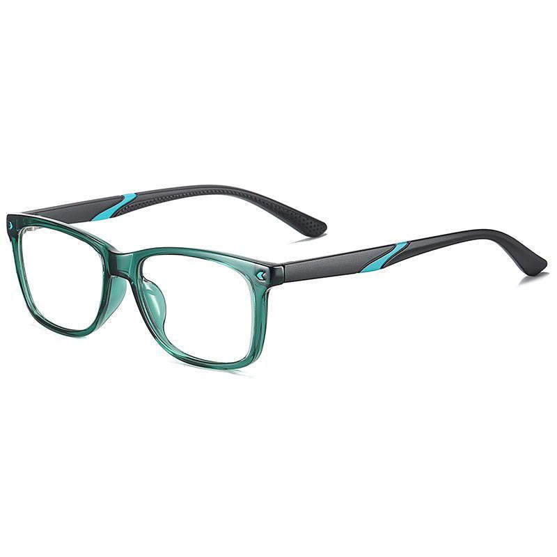 Wise - (Age 7-12)Children Blue Light Blocking Computer Reading Gaming Glasses - Bright Ink Green - photomoonlamp