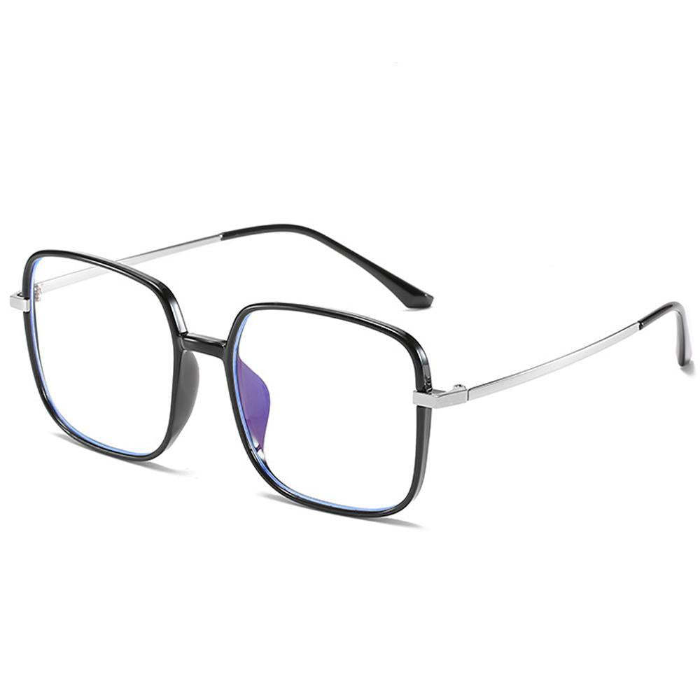 Star - Fashion Blue Light Blocking Computer Reading Gaming Glasses - Bright Black - photomoonlamp