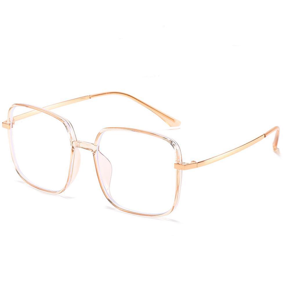 Star - Fashion Blue Light Blocking Computer Reading Gaming Glasses - Transparent Tea - photomoonlamp