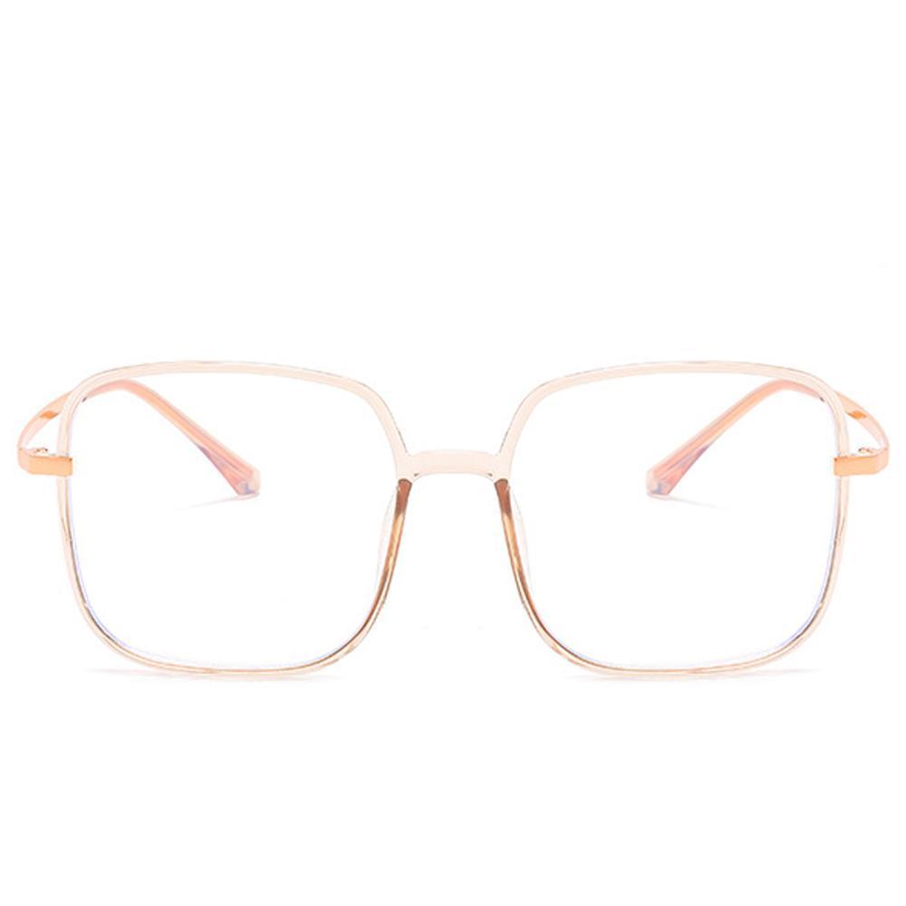 Star - Fashion Blue Light Blocking Computer Reading Gaming Glasses - Transparent Tea - photomoonlamp