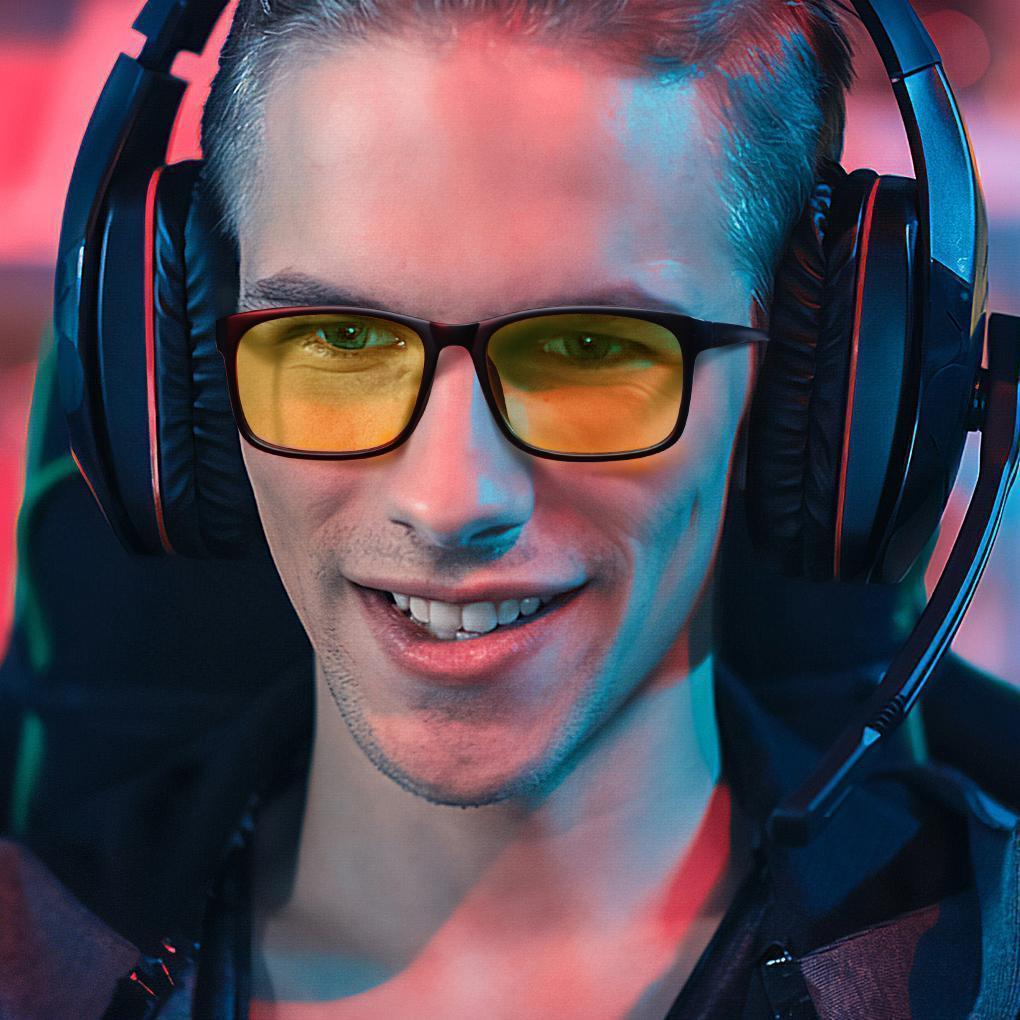 Blizzard - Adults Professional Gaming Glasses Blue Light Blocking Glasses - Matte Black - photomoonlamp