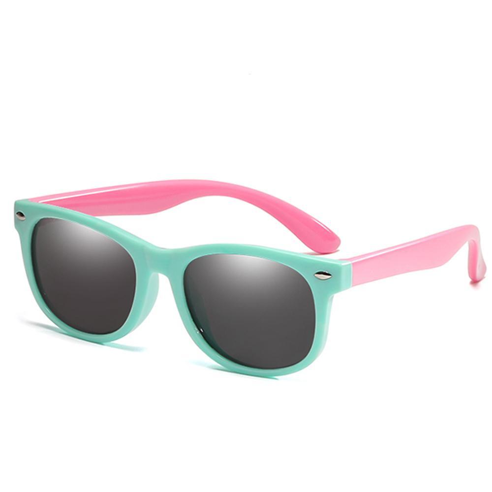 Rainbow - (Age 3-12)Kids UV400 Protective Polarized Sunglasses-Light green&Pink - photomoonlamp
