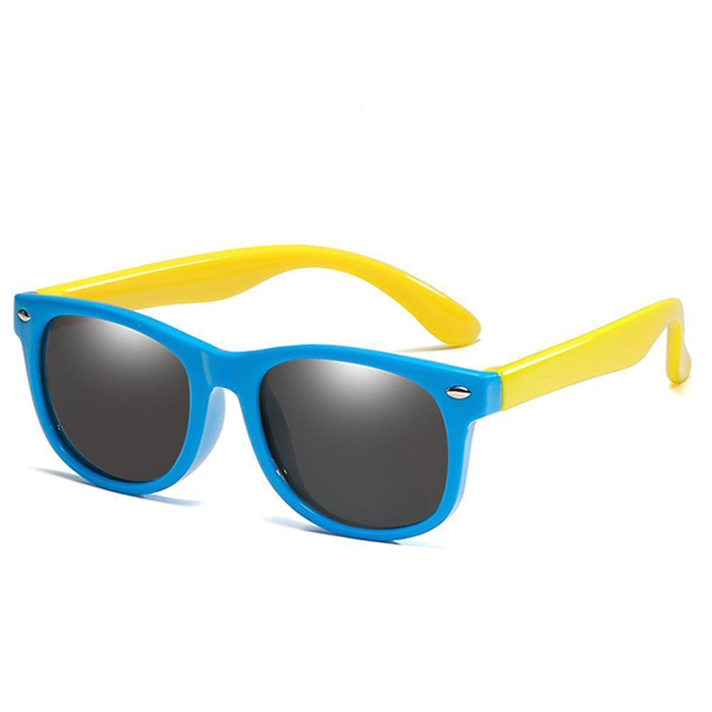 Rainbow - (Age 3-12)Kids UV400 Protective Polarized Sunglasses-Blue&Yellow - photomoonlamp