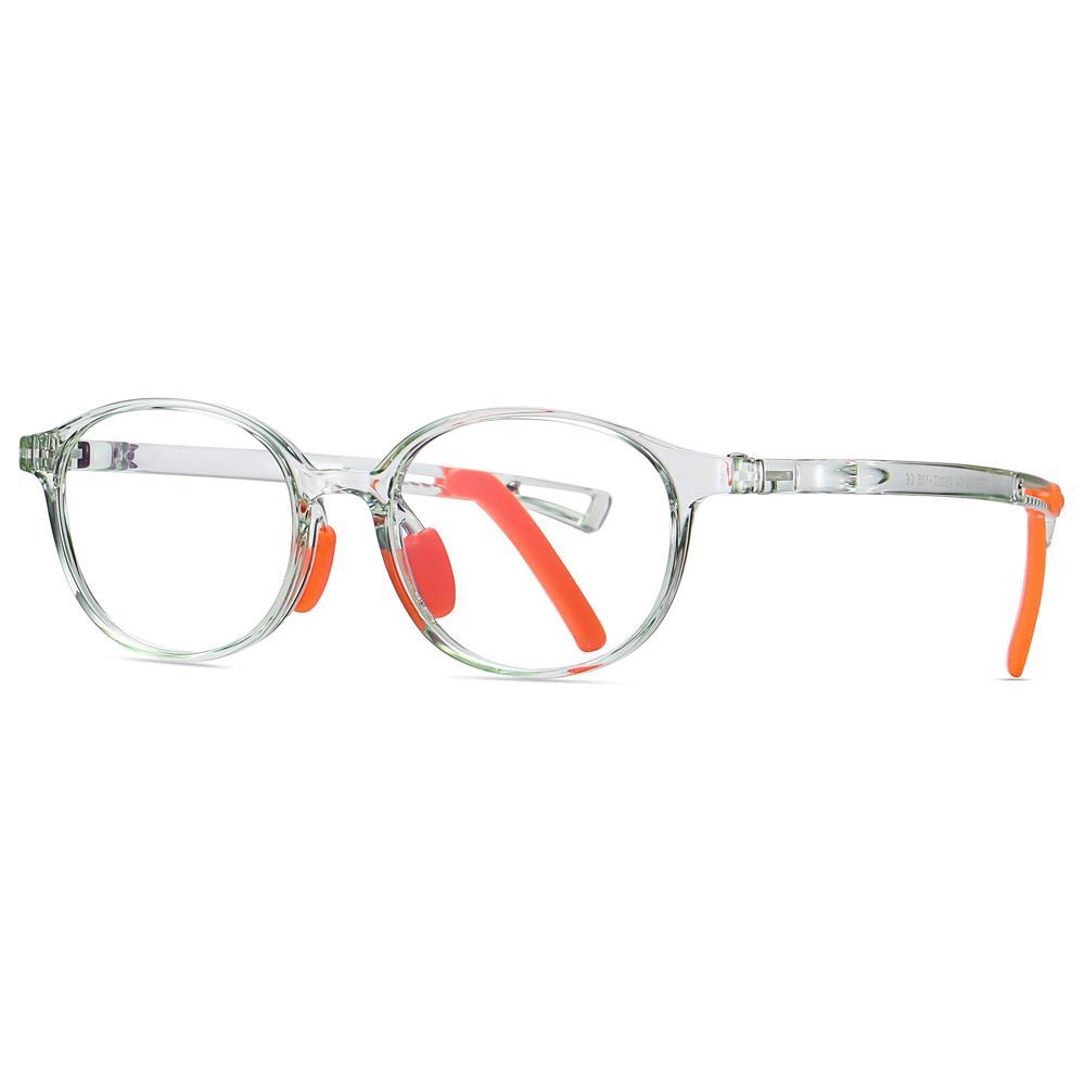 Lively - (Age 5-13)Children Non-slip Blue Light Blocking Glasses-Transparent Light Green - photomoonlamp