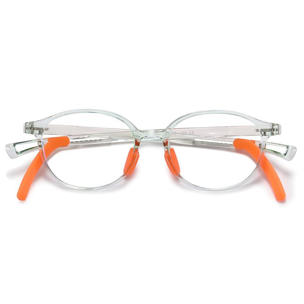 Lively - (Age 5-13)Children Non-slip Blue Light Blocking Glasses-Transparent Light Green - photomoonlamp