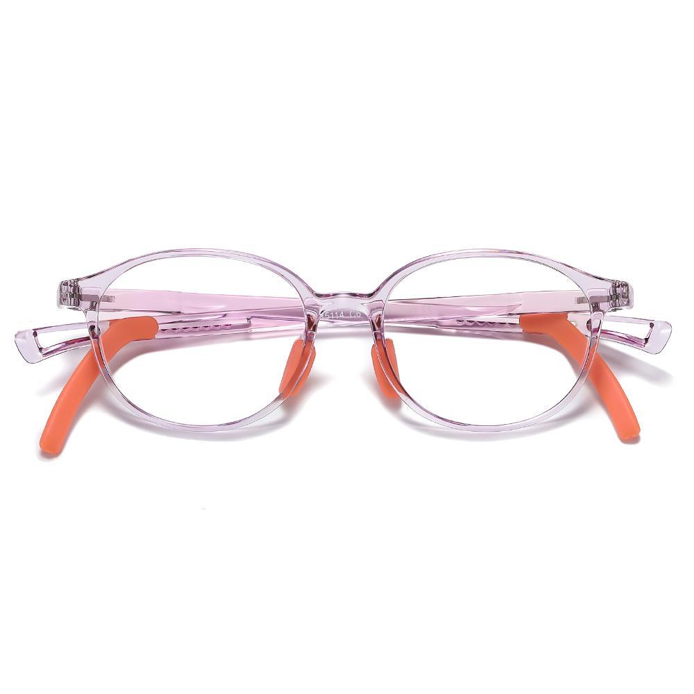 Lively - (Age 5-13)Children Non-slip Blue Light Blocking Glasses-Transparent Light Purple - photomoonlamp