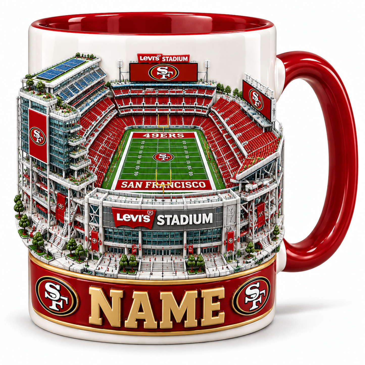 Personalized Football Stadium Mug - 3D Visual Effect Print