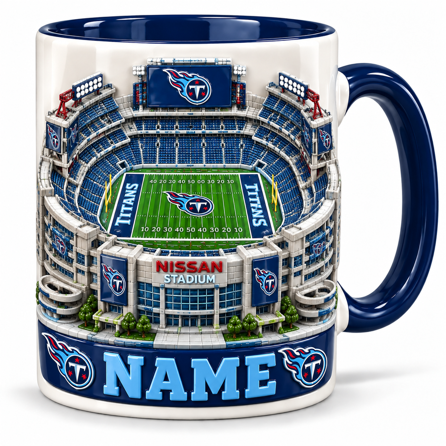 Personalized Football Stadium Mug - 3D Visual Effect Print