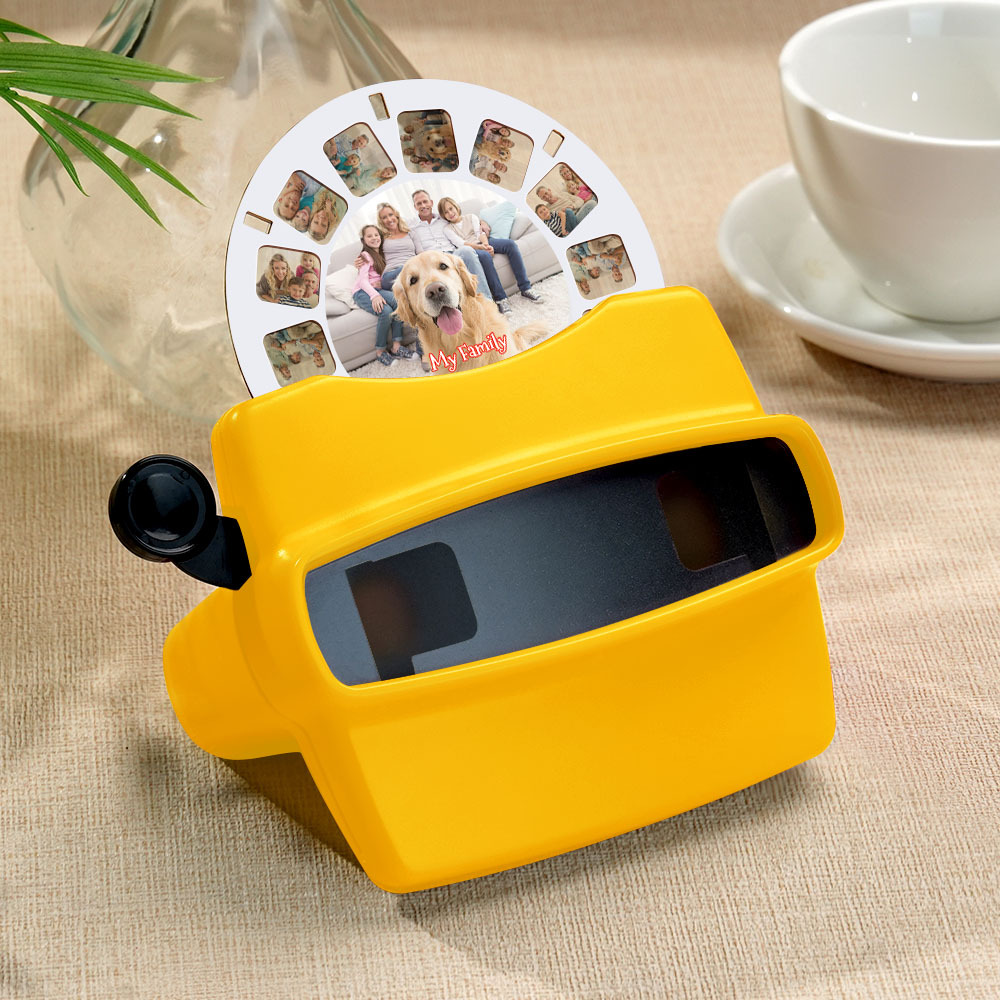 Custom 3D Viewfinder and Reel – Personalized Christmas Gift with your own photos Text and Photo Viewer Multiple Films Available - PhotoMoonLamp