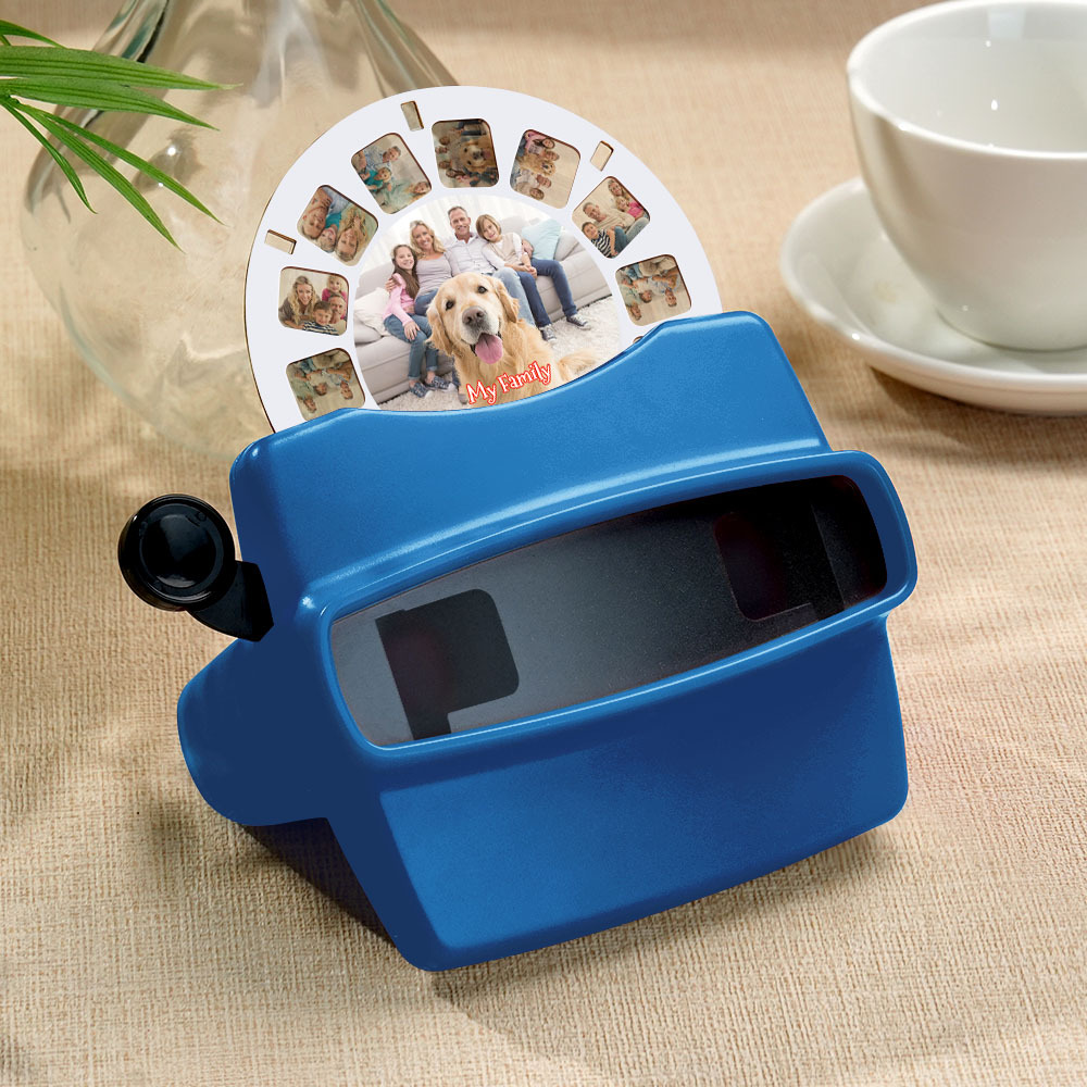 Custom 3D Viewfinder and Reel – Personalized Christmas Gift with your own photos Text and Photo Viewer Multiple Films Available - PhotoMoonLamp