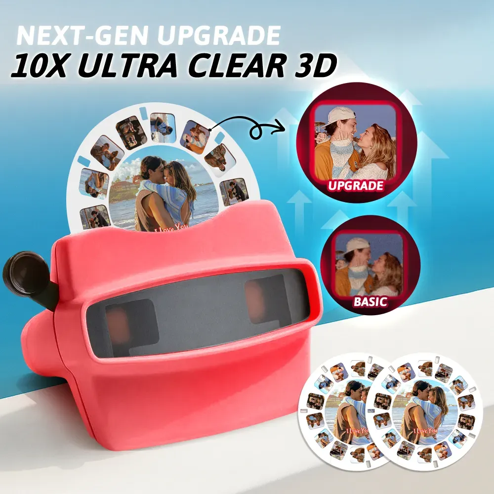 Custom 3D Viewfinder and Reel-Personalized Christmas Gifts Text and Photo Viewer with Your Own Photos