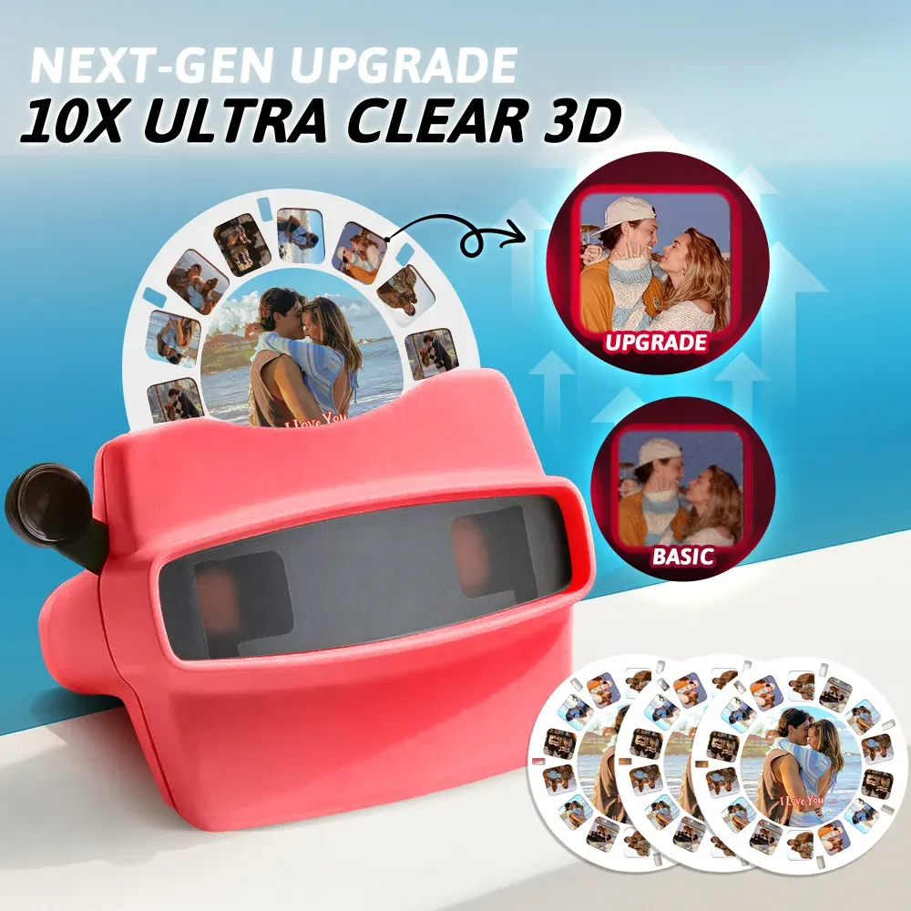 Custom 3D Viewfinder and Reel-Personalized Christmas Gifts Text and Photo Viewer with Your Own Photos