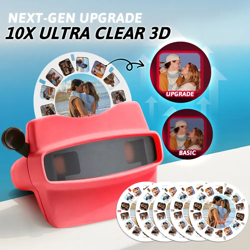 Custom 3D Viewfinder and Reel-Personalized Christmas Gifts Text and Photo Viewer with Your Own Photos